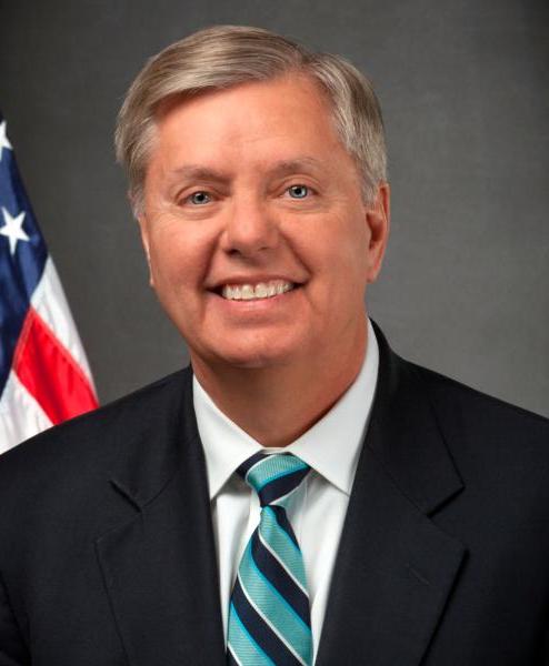 Zdjęcie przedstawiające senatora Lindsey'a Grahama i byłego prezydenta Donalda Trumpa.
