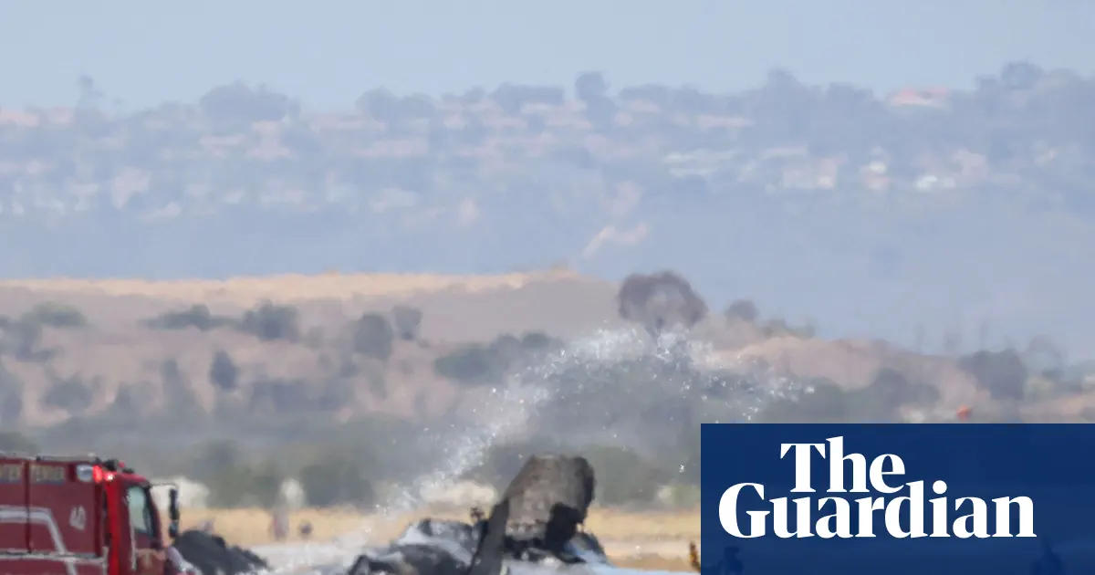 Wrak myśliwca F-35B po wypadku pod San Diego