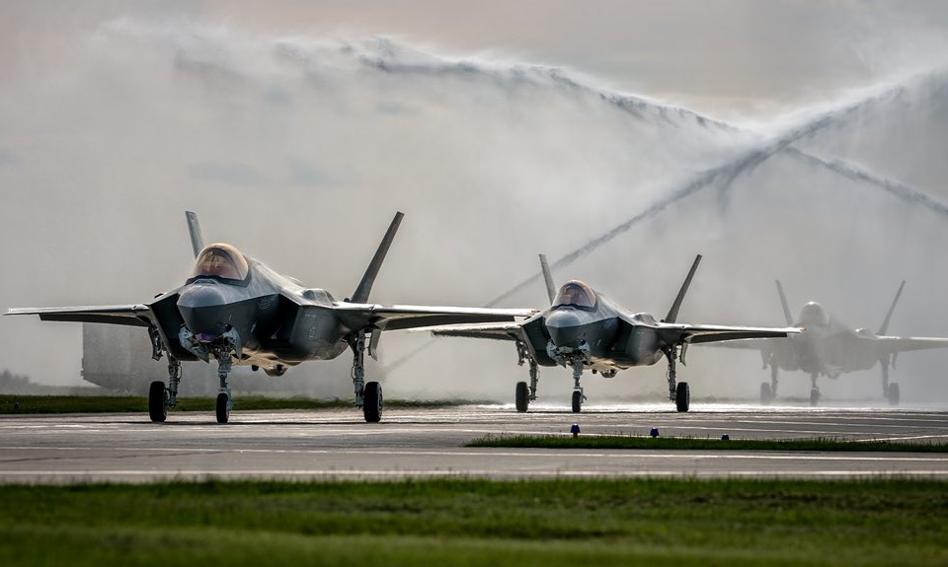 Polski F-35 Lightning II podczas lotu