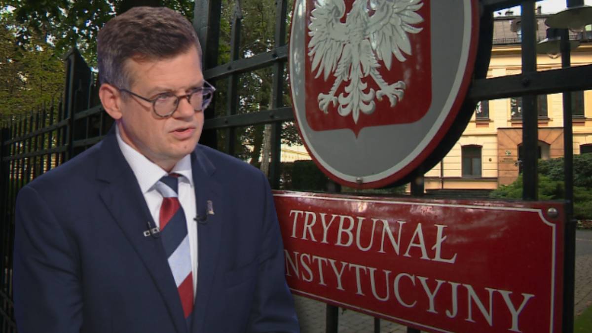 Prof. Krystian Markiewicz, sędzia Trybunału Konstytucyjnego, udziela wywiadu w programie Gość Wydarzeń na antenie Polsat News