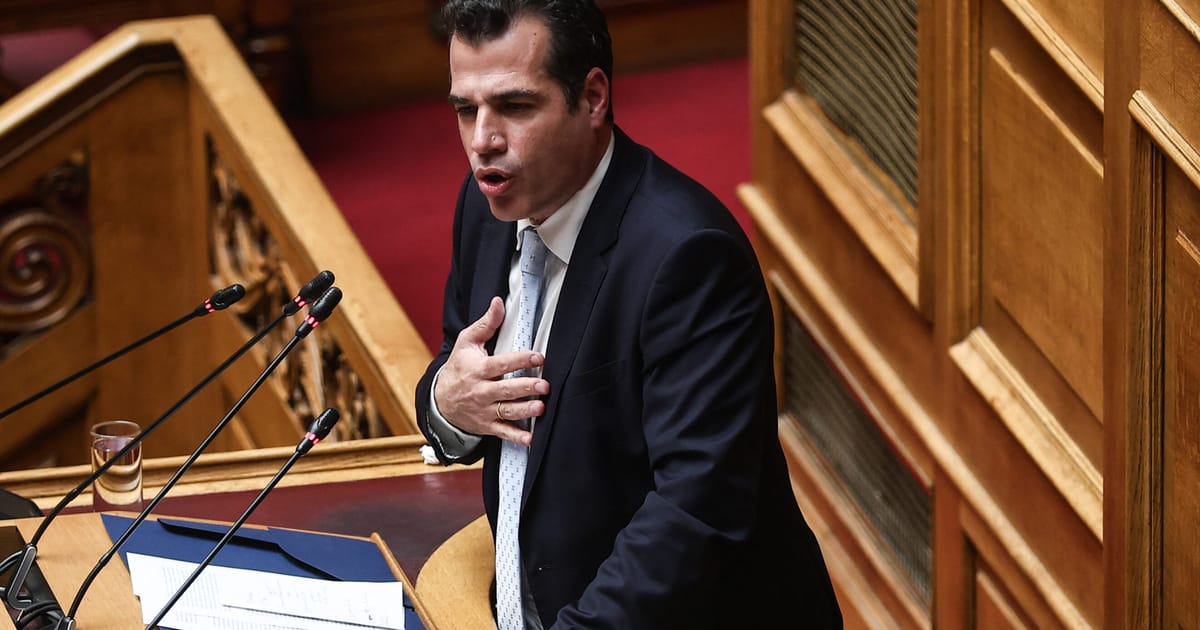 Grecki minister ds. migracji Thanos Plevris udziela wywiadu na temat nowego projektu deportacji imigrantów