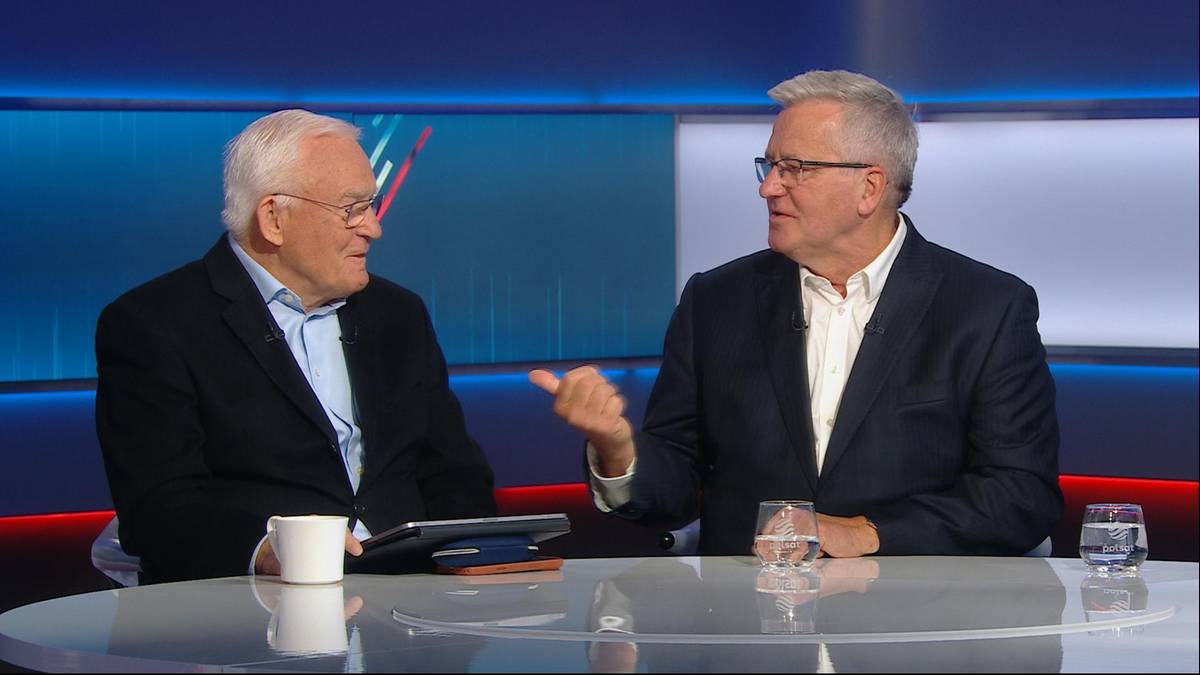 Bronisław Komorowski, Leszek Miller i Waldemar Pawlak podczas rozmowy w programie „Prezydenci i premierzy” o sankcjach wobec Rosji